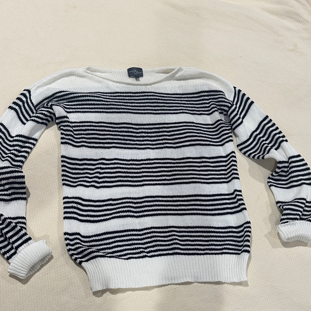Striped Black and White womens Sweater